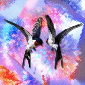 Feng Shui Energy Stickers for Birds, Sparrows, Swallows, Flat Stickers